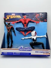 Marvel Spiderman Miles Morales Spider Gwen Swimways Dive Characters Pool