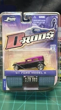 Jada 31 1931 Ford Model A D-Rods Custom Style Detailed Collectible Car Blk/Fusch