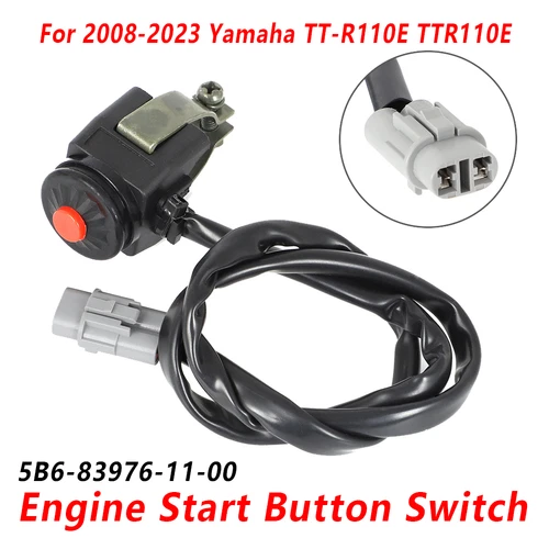 Start Button Switch Right Hand For RH Engine 2008-2023 Yamaha TT-R110E TTR110E - Picture 1 of 10