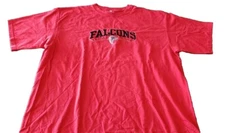 Atlanta Falcons NFL VF Imagewear Red 2XL T-Shirt Embroidered 3-D Spellout EUC