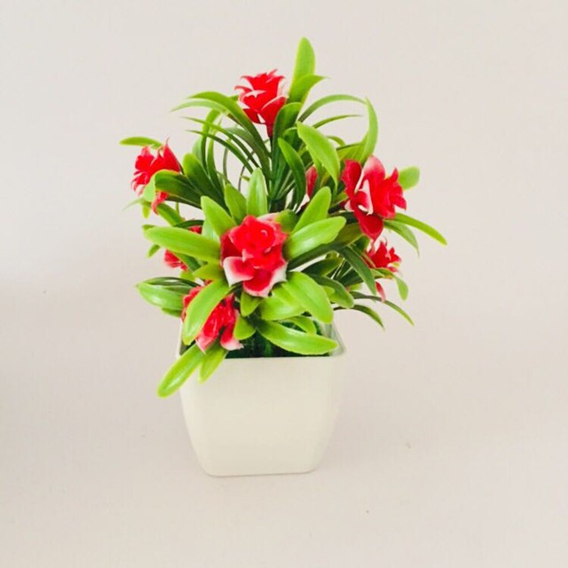 Lovely Artificial Fake Potted Flower Simulation Plant Bonsai Home Accessories For Sale Online