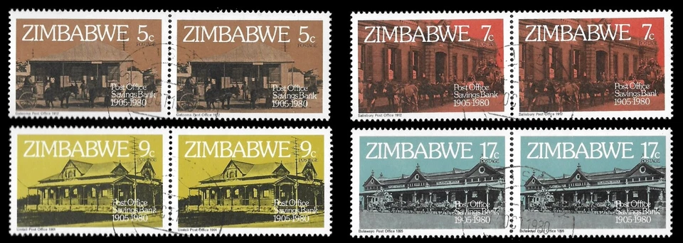 🇿🇼 ZIMBABWE (Salisbury) 1980 : Post Office Savings Bank Stamp Set [SG597/600] - Image 2 of 2