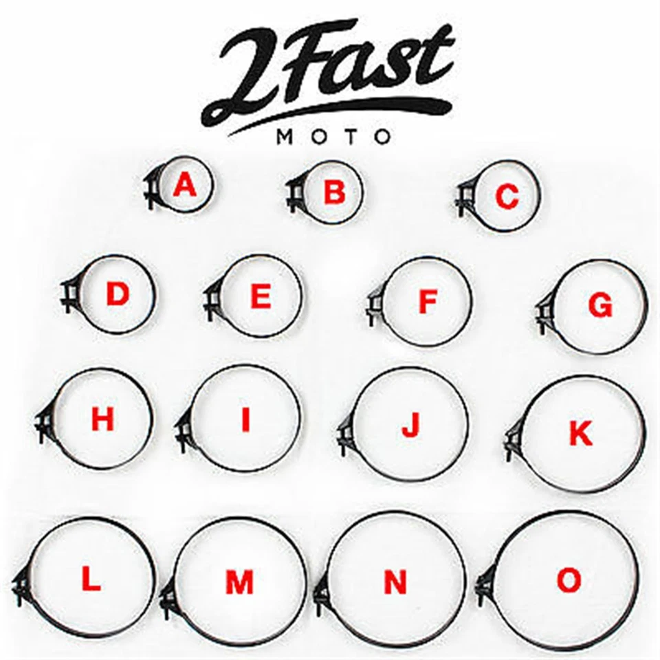 Abrazadera de banda de filtro de caja de aire de admisión de carburador 2FastMoto - 88-91 mm 25-3114 Foto 3 de 4