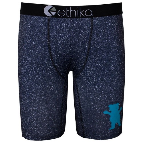 ETHIKA STAPLE FIT GRIZZLY BLUE BEAR MENS UNDERWEAR NO RISE BOXER SHORTS