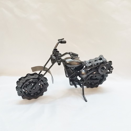 Collectible Motorbike Model Metal Dirt Bike Motorcycle Sculpture Home Bar Decor - Picture 7 of 24