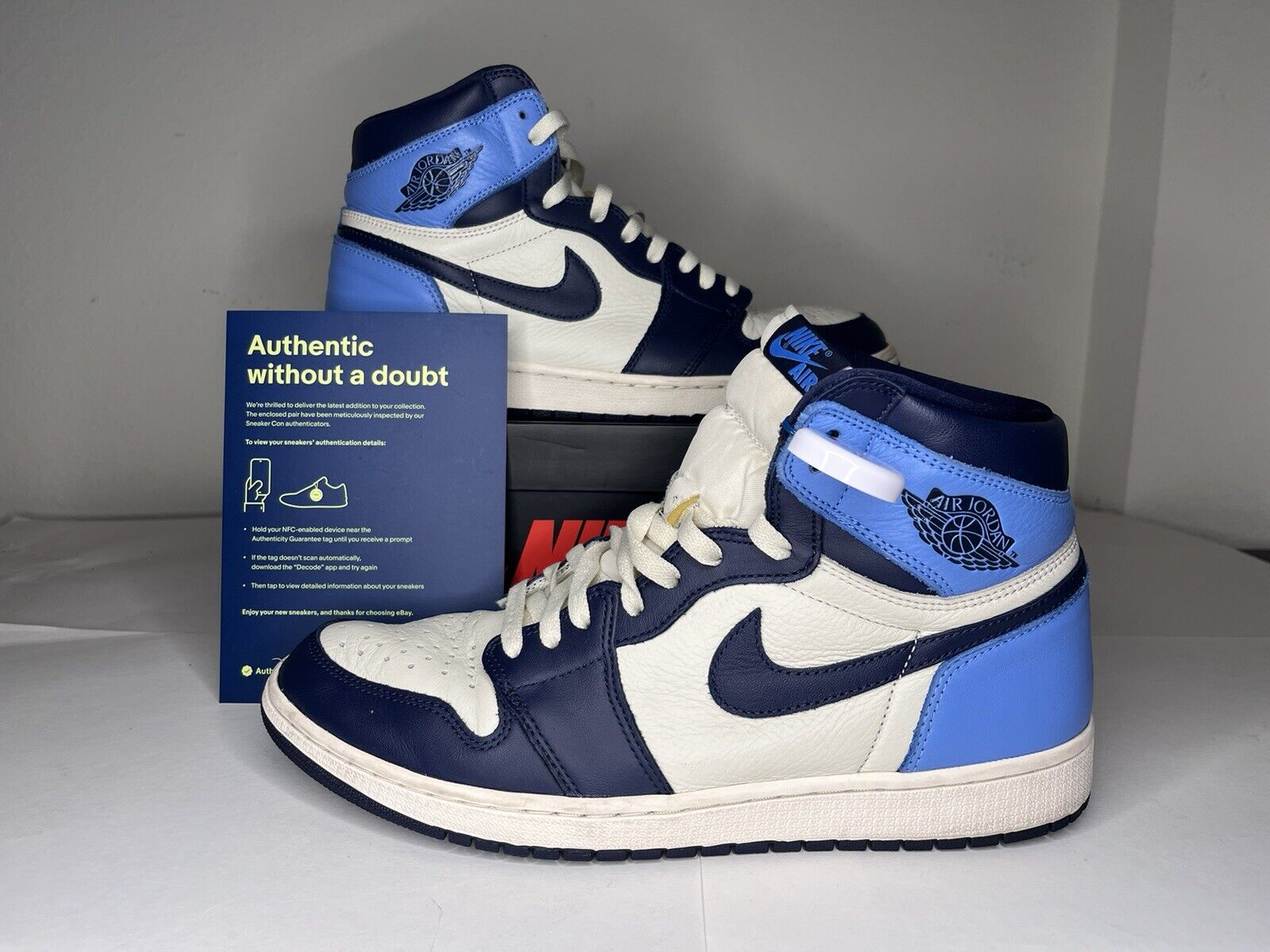 pasta dis resident Size 12 - Jordan 1 Retro High OG Obsidian, UNC 2019 With Box And Extra  Laces 193150368660 | eBay