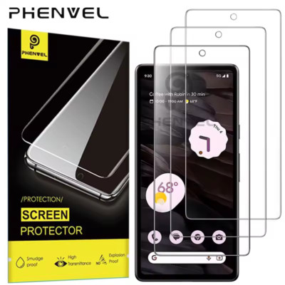 3x Panzerfolie Displayschutz Echt Glas für Google Pixel 8 8a 7 7a 6 6a Pro
