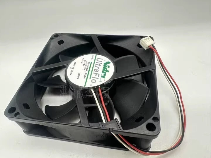 1 pcs Nidec 8025 8CM U80T24MUA7-53J241 24V 0.09A 3-wire cooling fan - Image 2 of 3