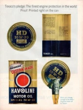 Vintage advertising print Car Gas Oil TEXACO Havoline Custom Made Advanced 1961