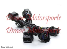 4-Denso Female to EV1 Male Fuel Injector Connector Electrical Plug Clip Adapter