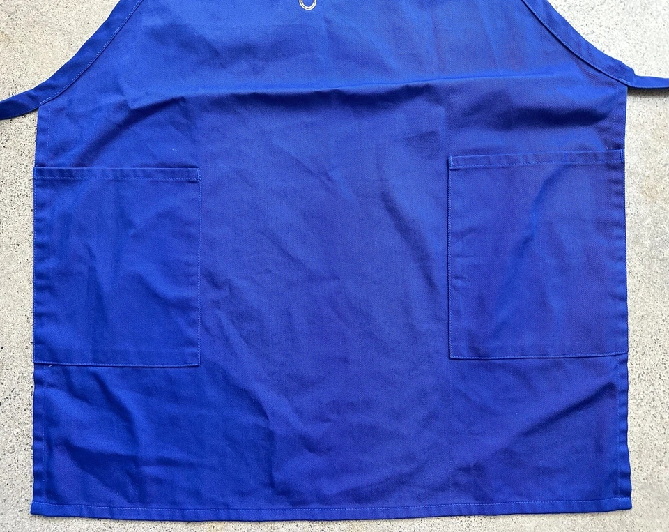 Vintage Uncommon Threads California Gourd Society Blue Polycotton Apron Size M - Image 3 of 4