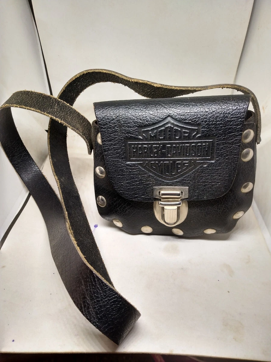 Vintage Leather Harley Davidson Belt Purse 