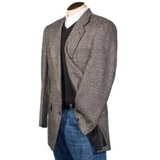 Vtg Wool Blazer Sport Coat Mens Sz 40R est Kingsridge Glen Check Plaid USA