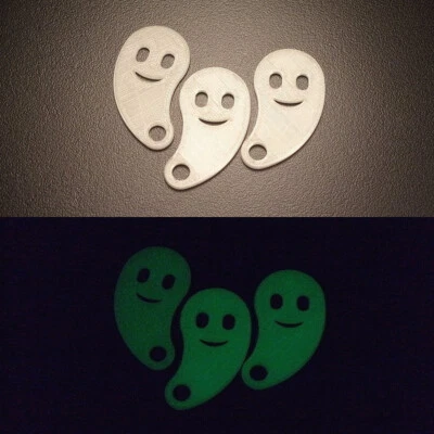 INSTANTYELLOW 3x Einkaufswagenlöser sofort abziehbar + Leuchtet im Dunkeln + Gespensterchen