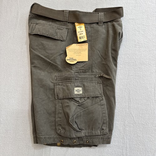 Lee Latzhose Shorts Herren 32 oliv 100% Baumwolle Reißverschluss Cargotaschen Buddy Lee - Bild 6 von 6