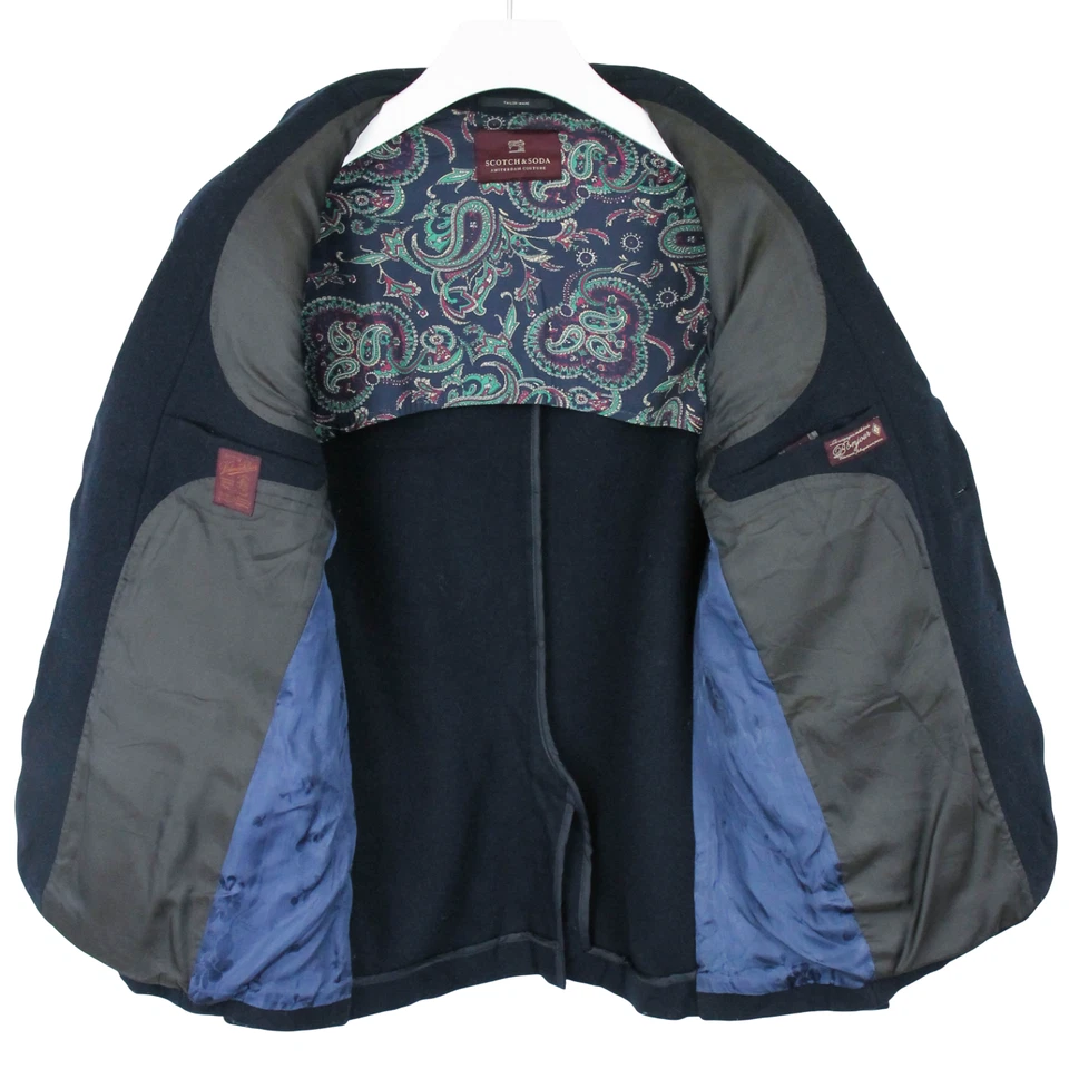 SCOTCH & SODA Coat Men's XL Wool Blend Shawl Lapel Half Lined Blazer Look - Image 2 of 4