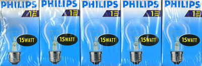 Philips light bulb 15W E27 230V A55 clear 120 lumens dimmable NEW & original packaging 