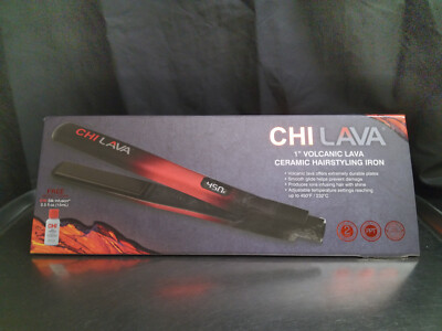 CHI Lava 1'' Volcanic Ceramic Hairstyling Iron - Black/Red (GF8215)