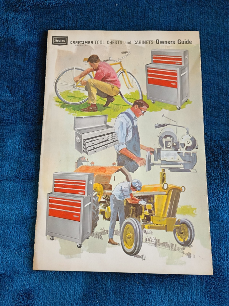 Vintage 1975 Sears Craftsman Tool Chests and Cabinets Owners Guide