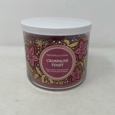 Bath & Body Works White Barn Champagne Toast Candle Pink 14.5oz 3-Wick