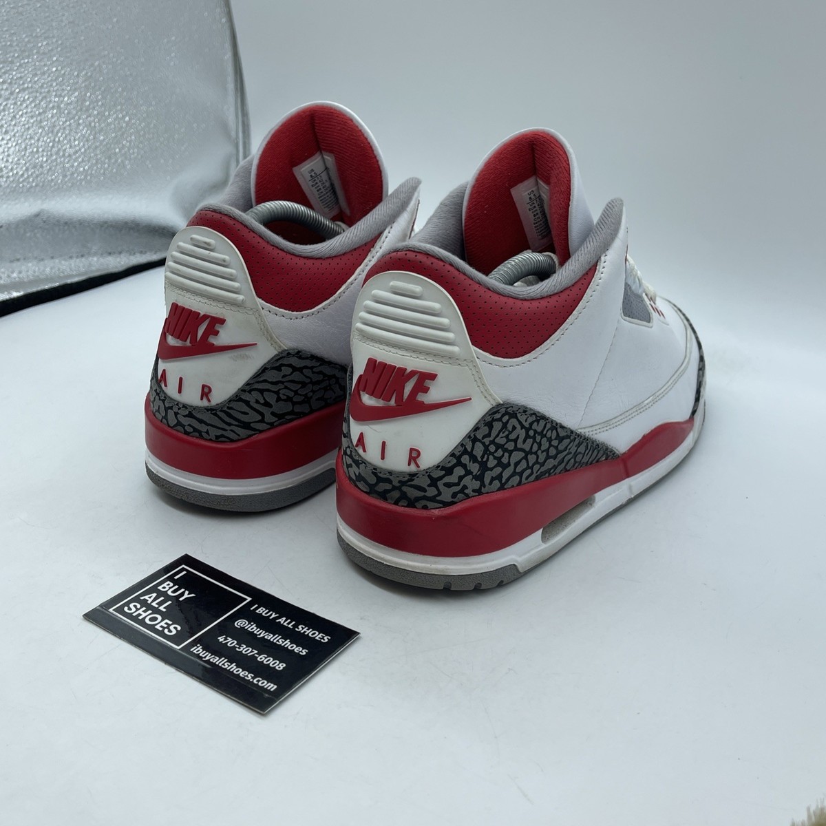 Jordan 3 Retro Mid Fire Red Grey White Leather (DN3707-160) Size 9 Air Jordan Men main image 4