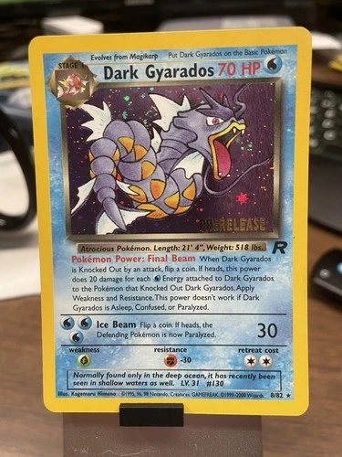 New ListingPokémon TCG Dark Gyarados Holo Rare 8/82 Prerelease Holo 2000 Promo Unused
