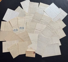 Lot of 34 Letters Sadie Morse Lexington Massachusetts Sarah Butter Woburn 1880s