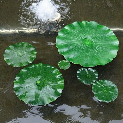 10pcs Künstliche Lotusblatt Lotus Blätter Fisch Teich Dekoration Aquarium