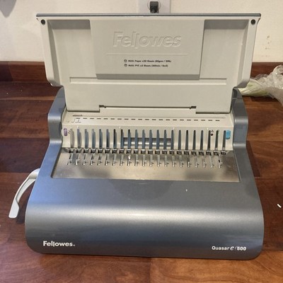 Fellowes Quasar E 500 Electric Comb Binding Machine Working
