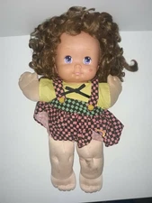 Vintage Magic Nursery Baby Doll 1989 Mattel Brown Hair Toddler 15"