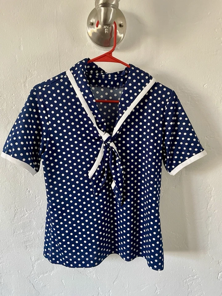 Lote de 6 tops/revendedores/lote mixto vintage para mujer/años 60/70/80/90/BLUSAS Foto 3 de 4