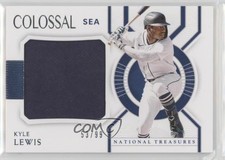 2021 Panini National Treasures Colossal Materials 53/99 Kyle Lewis #CM-KL 4z8