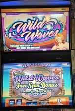 WMS BB2 WILD WAVES SLOT MACHINE GAME & OS SOFTWARE  SET GREAT THEME TESTED FUN