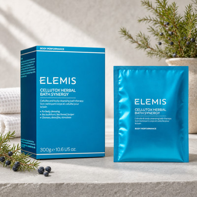 Elemis Cellutox Herbal Bath Synergy 10.6 oz 300g 10 Sachets New Sealed Exp. 2028