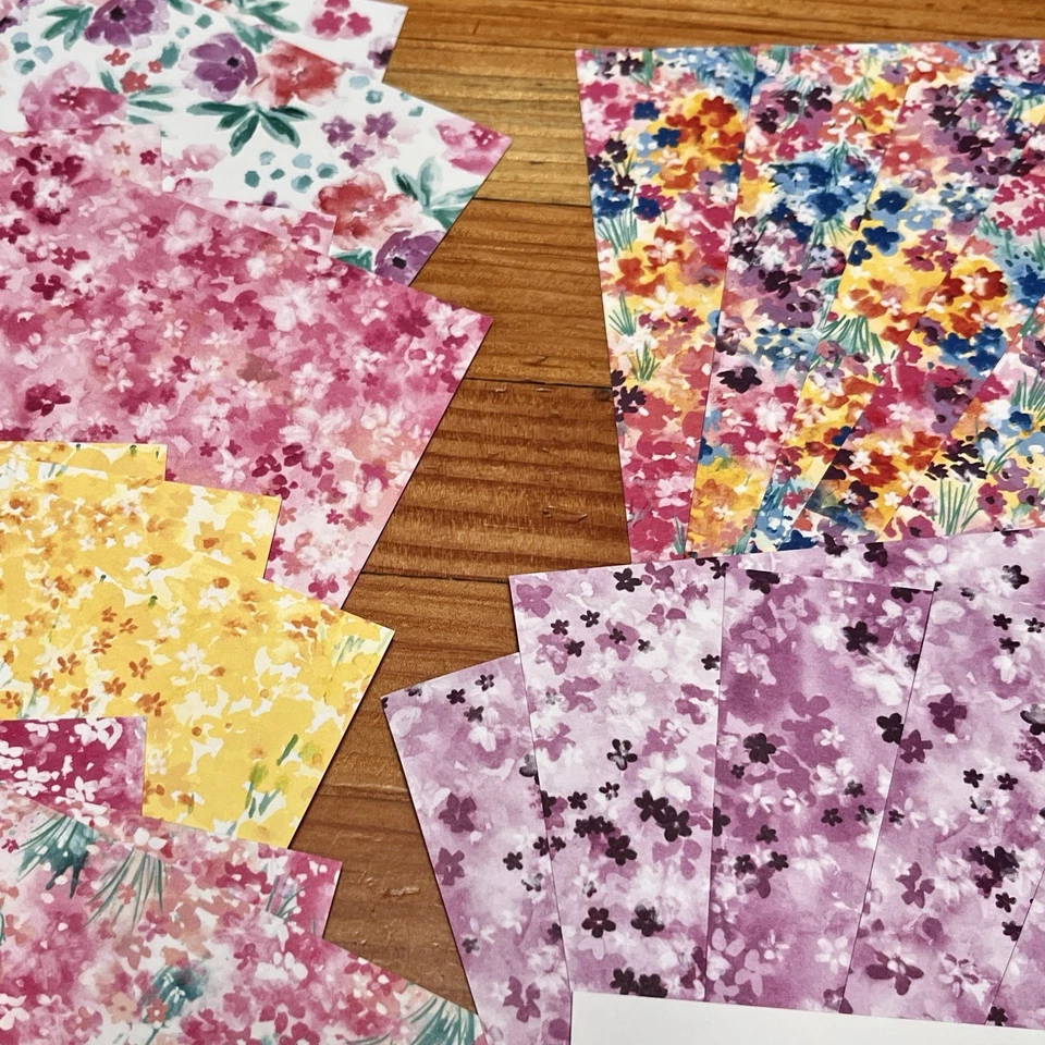 Stampin Up BLOOM IMPRESSIONS 30 Pages 4x6 DSP Florals Flowers Blackberry Bliss - Image 3 of 4