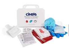 CINTAS BLOODBORNE PATHOGENS INFECTION CONTROL KIT SEALED FIRST AID BIO CLEAN UP 
