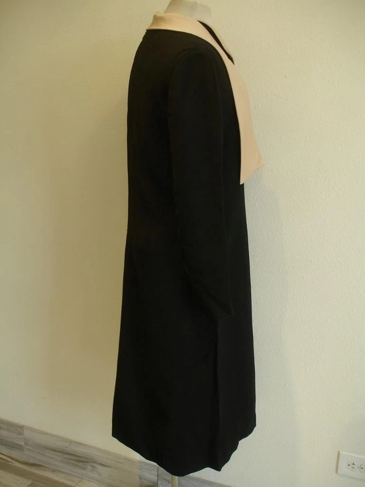 Women's L Vtg 1950's Adele Simpson Elizabeth Arden Black Pink Formal Dress USA - Image 3 of 4
