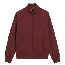 Mens Ben Sherman Classic Check Lined Harrington Jacket 59148 - Aubergine