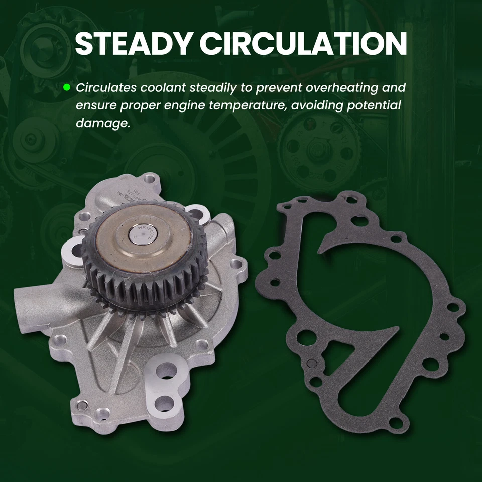 Water Pump Fit 2008-2010 Chrysler Sebring 300 Dodge Avenger Charger Magnum 2.7L Foto 4 de 4