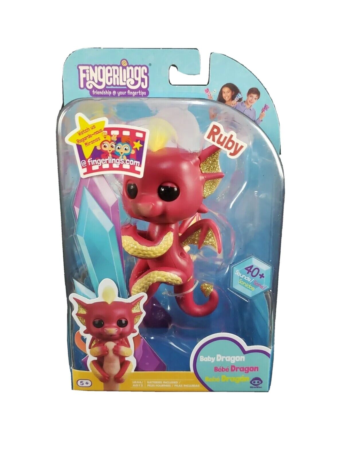 Fingerlings Red Baby Dragon RUBY ~ Interactive Toy 40+ Sounds ~ New in Package