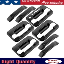 Black 4 Door Handle Covers w/ Key Pad+Tailgate Handle Cover For Ford F150 04-14