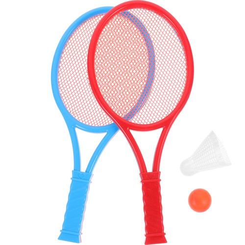 Plastic Tennis Racket Set 2 Rackets and 2 Balls for Kids Outdoor Fun - Picture 2 of 12