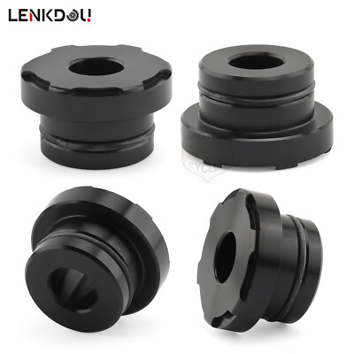 4PCS CNC Billet Solid Handlebar Riser Bushings For Harley Sportster Softail Dyna