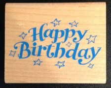 Rubber Stampede Happy Birthday Rubber Stamp A866E