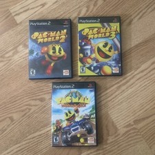 Pac-Man World Rally & World 2, 3 Sony PlayStation 2 PS2 Lot