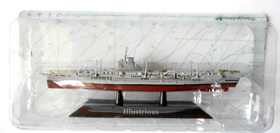  DIE CAST NAVI DA GUERRA - ILLUSTRIOUS  - PORTAEREI - 1:1250 [8] DEAGOSTINI