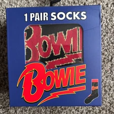 David Bowie Adult 1 Pair Of Socks Gift Boxed Size US 7-12