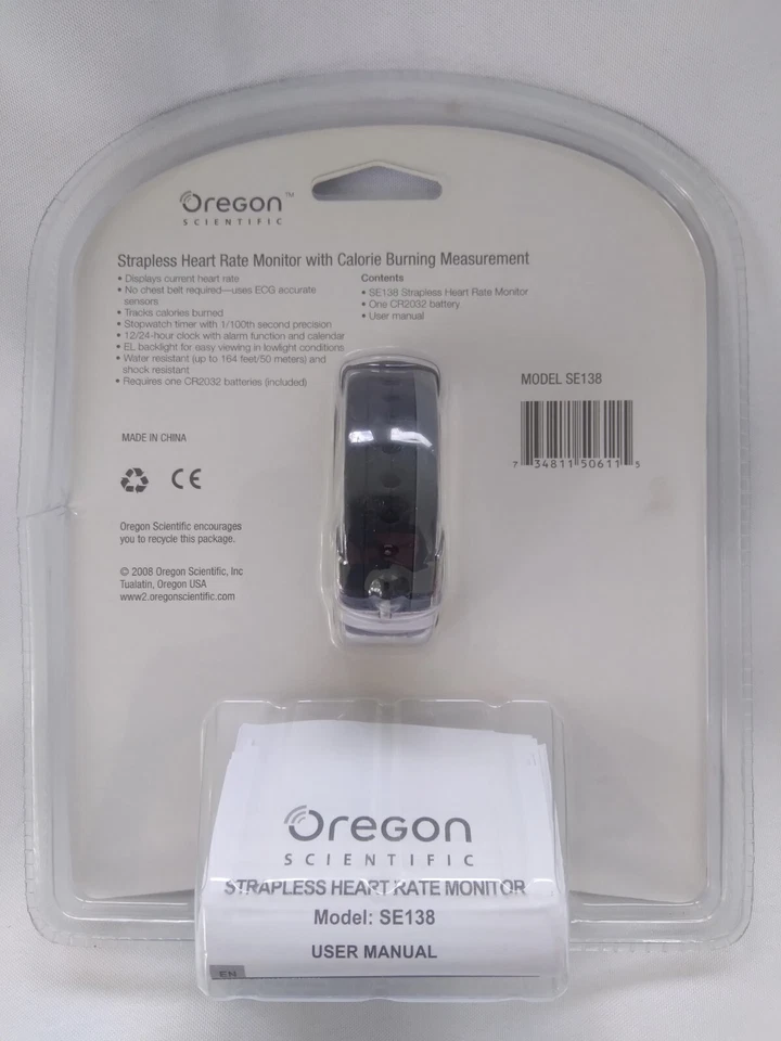 Heart Rate Monitor Watch Oregon Scientific W/Calorie Counter SE138 Brand New - Image 2 of 4