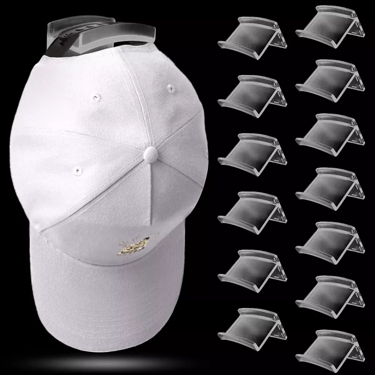 Hat holder Adhesive Hat Hooks for Wall 14 Pack Minimalist Hat Rack