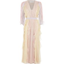 VALENTINO Ruffled Silk-Chiffon Dress Gown - IT 42/UK 10 - £6790